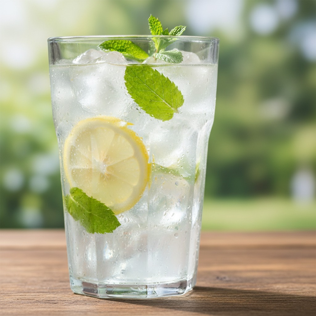 Água aromatizada refrescante