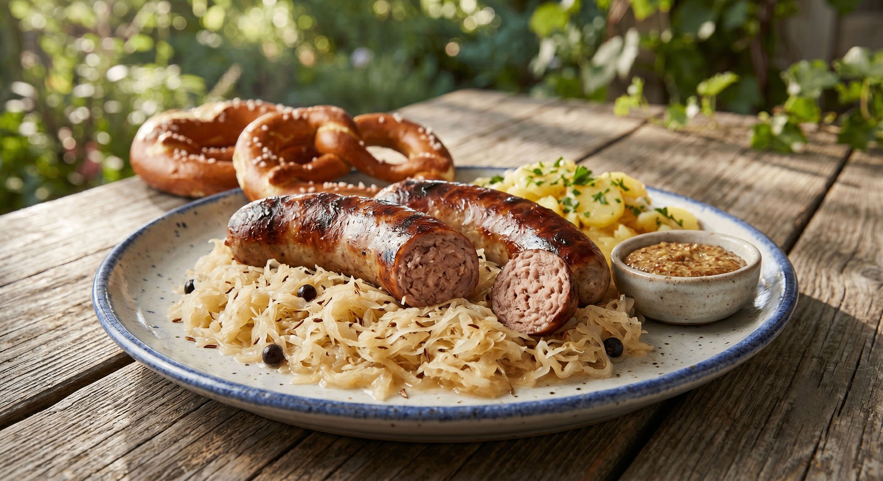 Bratwurst Tradicional com Chucrute Alemão