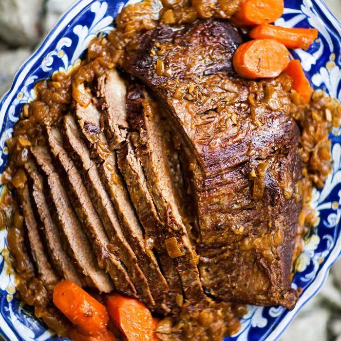Peito Bovino Assado Lentamente com Legumes