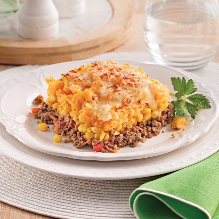 Escondidinho Econômico de Carne Moída com Purê de Batata