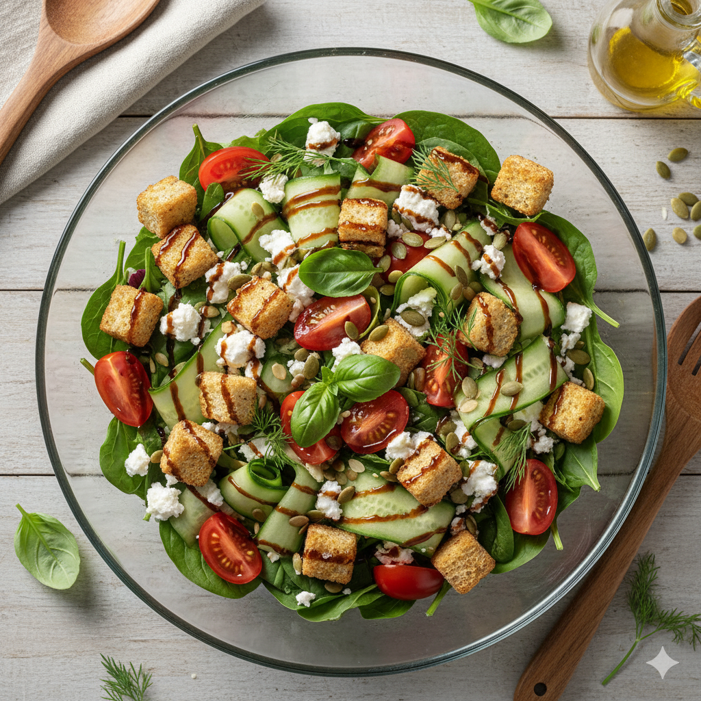 Descubra como combinar ingredientes, molhos e texturas para transformar qualquer salada simples em uma refeição completa, equilibrada e cheia de sabor